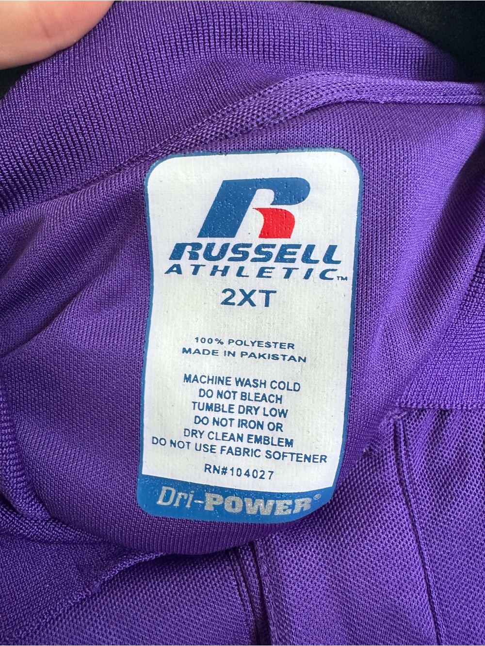 Russell Athletic Dri-Power Golf Polo Purple Moisture Wicking Men 2XT Performance - Picture 6 of 8